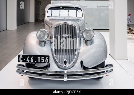 Oldtimer im SKODA Auto Museum Stockfoto