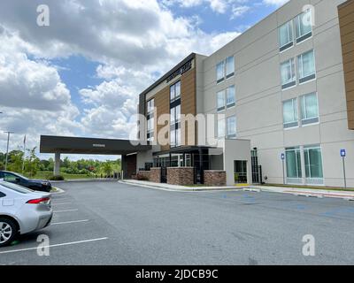 Tifton, GA, USA, 30. April 2022: Das Äußere eines Springhill Suites by Marriott in Tifton, Georgia. Stockfoto