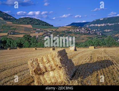 Frankreich, Aveyron (12) Compeyre, Dorf Gorges du Tarn, die Aussicht vom Land Stockfoto