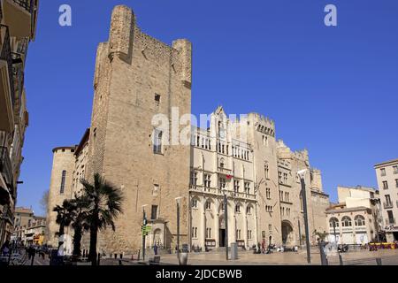 Frankreich, Aude, Narbonne, Place de l'Hôtel de Ville, ehemaliger Erzbischof Stockfoto