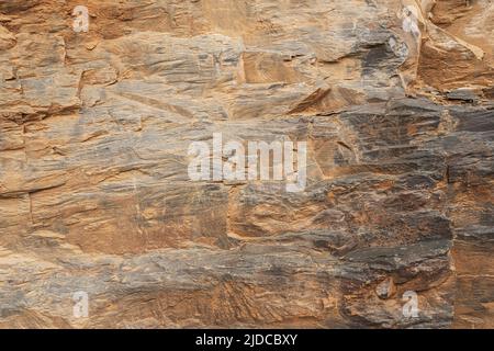 Sandschiefer-Textur in hochauflösendem natürlichem Muster für Hintergrund- und Designarbeit. Steinmauer. Stockfoto