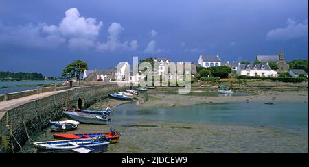 Frankreich, Morbihan (56) Belz, Saint-Cado, malerische Insel Ria d'Etel Stockfoto