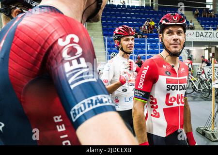 Schweiz, Kanton Tessin, Ambrì, Etappenabbruch von Ambrì, Philippe Gilbert Stockfoto