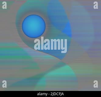 Abstrakter Sonnenuntergang oder Sonnenaufgang. 3D Rendern Stockfoto