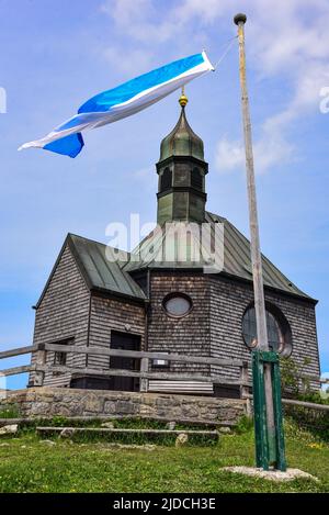 Heilig-Kreuz-Kapelle auf dem Wallberg am Tegernsee, Kreis Miesbach, Bayern, Deutschland, Europa Stockfoto