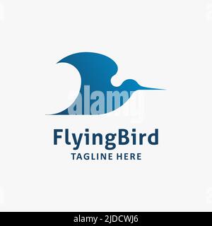 Flying Bird Silhouette Logo-Design Stock Vektor