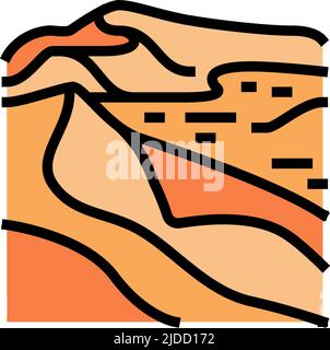 namib Wüste Farbe Symbol Vektor Illustration Stock Vektor