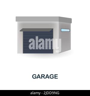 Garage 3D Icon einfaches Element aus der Sammlung von Gebäuden. Creative Garage Icon für Webdesign, Vorlagen, Infografiken und mehr Stock Vektor