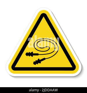 Tragen Sie Ohrenstöpsel Symbol Schild Isolate auf weißem Hintergrund, Vektor-Illustration Stock Vektor