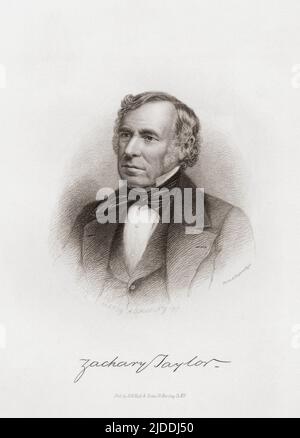 Zachary Taylor, 1784 - 1850. Amerikanischer Militärführer und Präsident der Vereinigten Staaten von Amerika aus dem Jahr 12.. Stockfoto