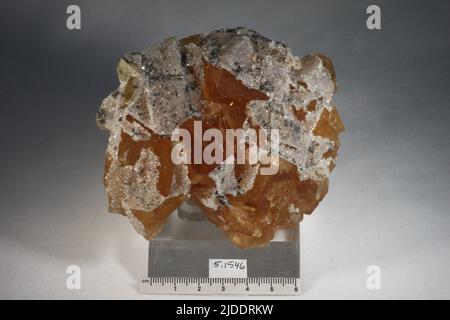 Fluorit. Mineralien. Europa; Deutschland; Sachsen, Freiberg Stockfoto