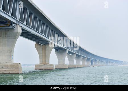 Padma Setu, padma River, Padma Bridge im Bau Stockfoto