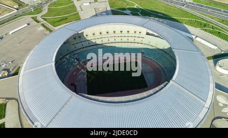 Olympiastadion, Stadt Baku, Skyline Drohne aus der Luft, Aserbaidschan, Südkaukasus Stockfoto