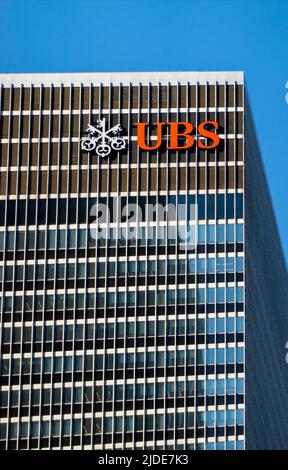 Gebäude der UBS Global Union Bank of Switzerland in Manhattan NYC Stockfoto