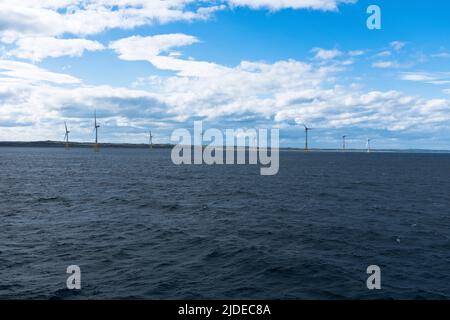 dh Offshore-Windturbinen NORDSEE ABERDEEN Windpark am Meer Küstenwindpark Schottland großbritannien Großbritannien Stockfoto