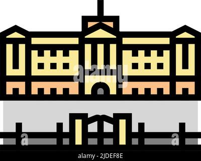 abbildung des buckingham Palace-Farbsymbols Stock Vektor