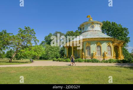 Chinesisches Teehaus, Schloßpark Sanssouci, Potsdam, Brandenburg, Deutschland Stockfoto