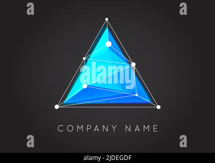 Geometrische Formen ungewöhnliche und abstrakte Vektor-Logo. Polygonale, Bunte Logos. Stock Vektor