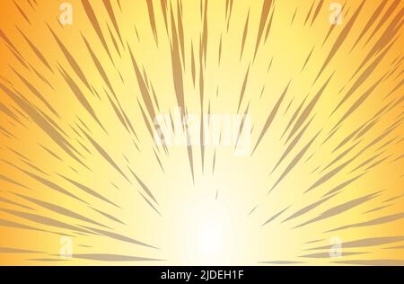 Sonnenstrahlen für Comic Bücher Radial Hintergrund Vektor Stock Vektor