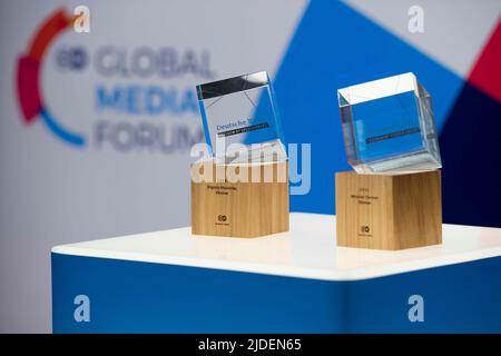 Bonn, Deutschland. 20.. Juni 2022. The Freedom of Speech award, at the Deutsche Welle Global Media Forum, June 20-21, 2022 in Bonn Â Quelle: dpa/Alamy Live News Stockfoto