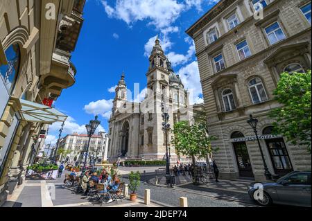 Budapest, Ungarn. St.-Stephans-Basilika, römisch-katholische Kathedrale zu Ehren von Stephan, dem ersten König von Ungarn Stockfoto