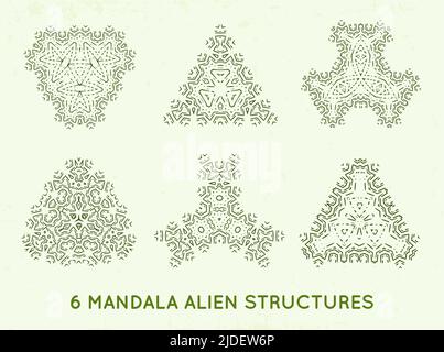 Set von minimalen Dekoration Hintergrund Vintage Formen Kollektion Stock Vektor