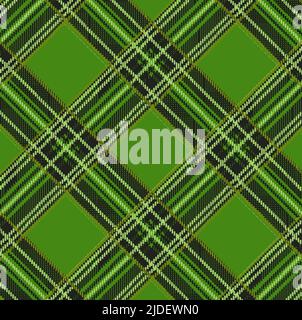 Tartan Plaid Vektor Muster Hintergrund mit Stoff Textur Stock Vektor