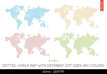 Infografik Zur Vektorgrafik Flache Weltkarte. Karte der Welt. Stock Vektor