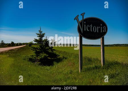 Schild „City of Victoria“ Stockfoto