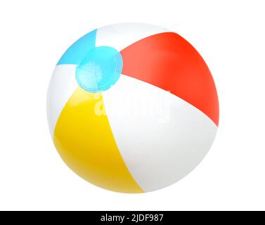 Sommer Strand bunte Wasserball isoliert.Einzelobjekt. Stockfoto