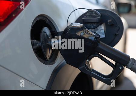 Austin, USA. 19.. Juni 2022. Am 19. Juni 2022 steigen die Gaspreise in Austin, Texas, weiter. (Foto von Stephanie Tacy/Sipa USA) Quelle: SIPA USA/Alamy Live News Stockfoto