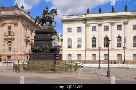 Deutschland, Berlin, unter den Linden, Friedrich der große, Denkmal, Stockfoto