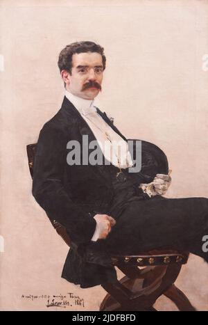 Joaquin Sorolla y Bastida (1863-1923). Porträt von Juan Antonio García del Castillo (Retrato de Don Juan Antonio García del Castillo). 1887. 107 x 70 Stockfoto