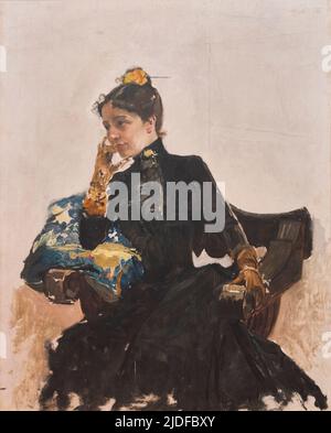 Joaquin Sorolla y Bastida (1863-1923). Clotilde (Clotilde Garcia del Castillo). 1890. Öl auf Leinwand. 124,50 x 97,50 cm. Joaquin Sorolla y Bastida war Stockfoto