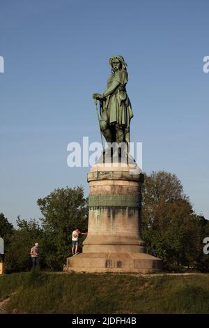 Die Statue von Vercingetorix, Alesia, Côte-d'Or, Bourgogne, Frankreich Stockfoto