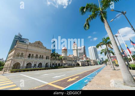 Kuala Lumpur - Juni 20,2022: Das Sultan Abdul Samad Gebäude befindet sich vor dem Merdeka Platz in Jalan Raja, Kuala Lumpur, Malaysia. Stockfoto