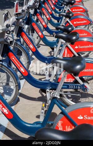 Santander Cycles Donnerstag, 19. Mai 2022.Foto: David Rowland / One-Image.com Stockfoto