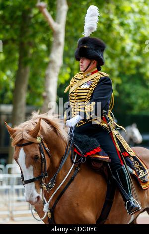 Trooping the Color Probesals, The Mall, London England, Großbritannien Samstag, 21. Mai, 2022.Foto: David Rowland / One-Image.com Stockfoto