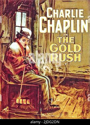 Ein Plakat für Charlie Chaplin Film der Goldrausch. Stockfoto