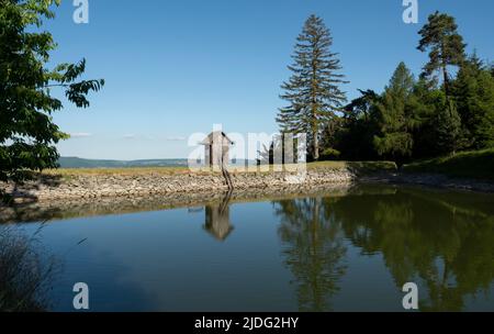 Ottergrund tajch. Höchster Wasserspeicher im Stiavnica-Gebirge. Banska Stiavnica. Slowakei. Stockfoto