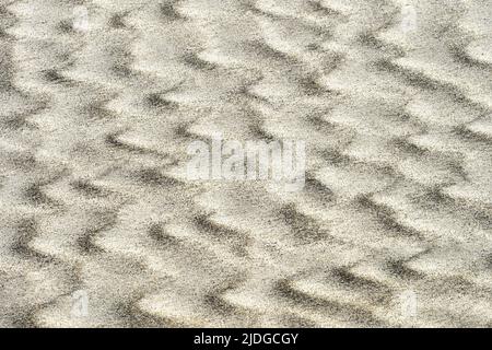 Sandmuster - Seeufer Stockfoto
