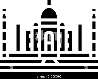 taj mahal Glyphen Symbol Vektor Illustration Stock Vektor