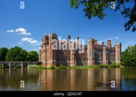Herstmonceux Castle, East Sussex, England, Großbritannien. Stockfoto