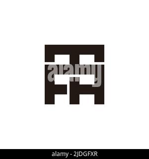 Überlappender Logo-Vektor mit Buchstabe ta Stock Vektor
