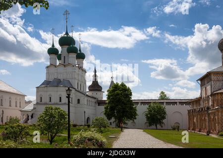 Das Territorium des Kremls in Rostow dem Großen, Russland. Stockfoto
