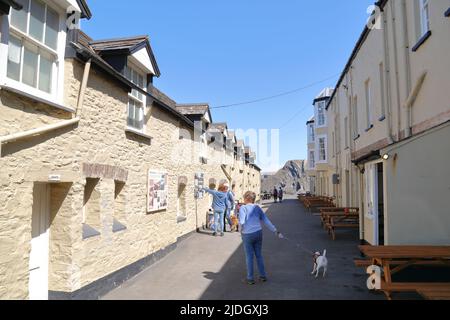The Hartland Quay Hotel, Hartland, Bideford, Großbritannien Stockfoto