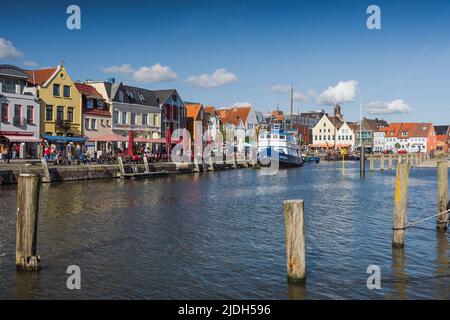 Hafen von Husum, Nordfriesland, Schleswig-Holstein, Deutschland Stockfoto