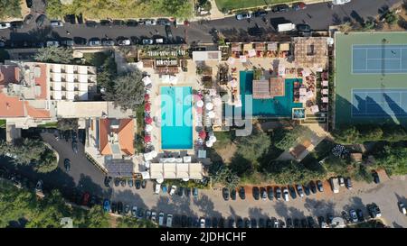 Faqra Club, Resort mit Pools und Tennisplatz, Mount Libanon - Faraya, Mittlerer Osten Stockfoto