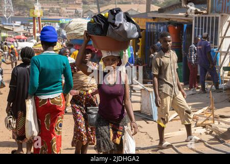 Ruanda, die Republik Ruanda, Binnenland im Großen Grabental Zentralafrikas. Stockfoto