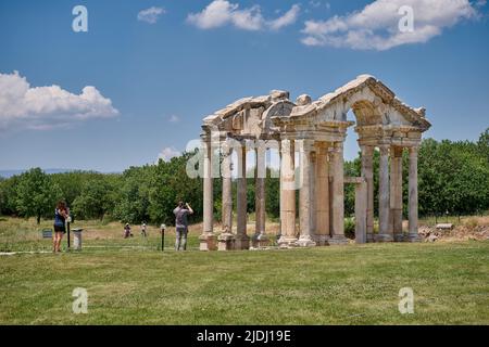 Tetrapylon in Aphrodisias Ancient City, Denizli, Türkei Stockfoto